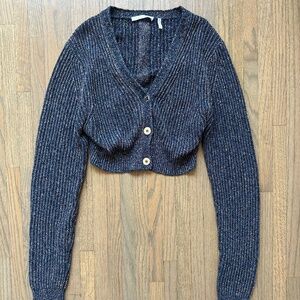 Helmet Lang Cropped Cardigan